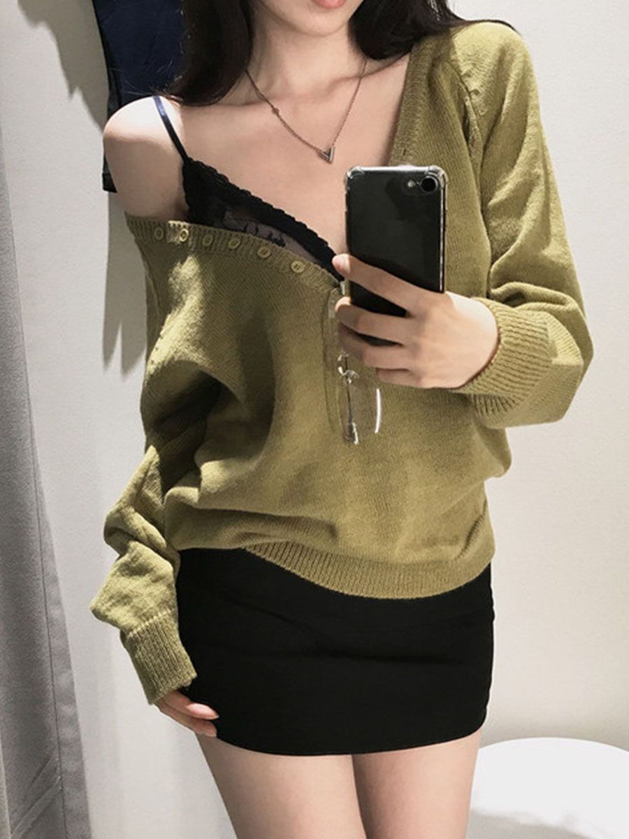 Pull en maille à manches longu - Resin Vat avis et prix