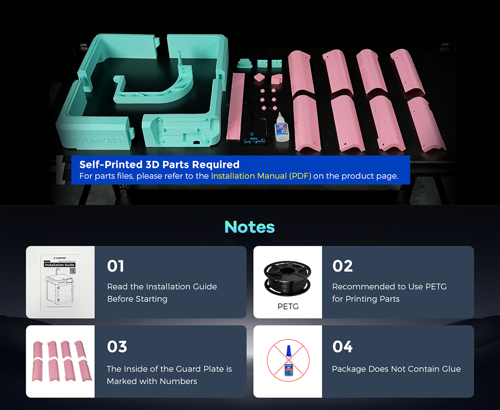 FLASHFORGE Kit de panneau de b - Enclosure 3D Printer avis et prix